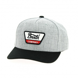 Heather Gray/Black Linwood Snapback Cap - Brixton
