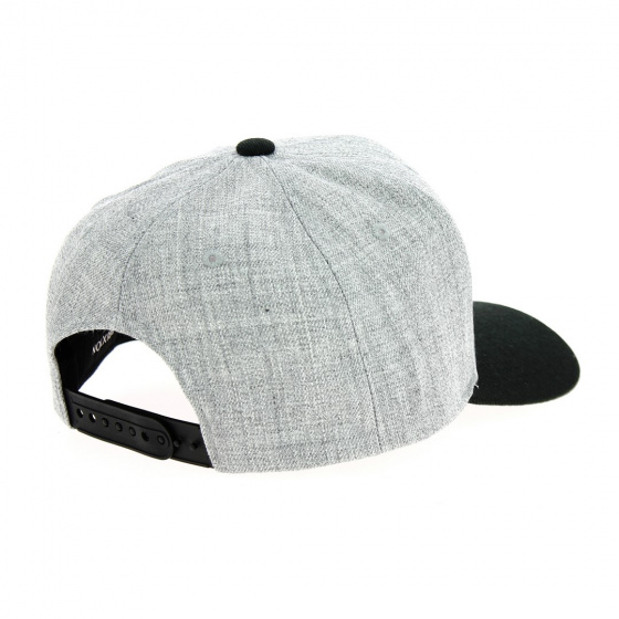 Heather Gray/Black Linwood Snapback Cap - Brixton
