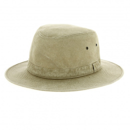 Brisbane Beige Cotton Safari Hat - Crambes