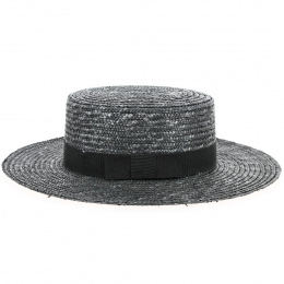 Apeldoorn Black Straw Boater - TRACLET