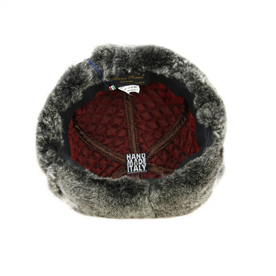 Grey Rabbit Fur Idea Toque - Traclet