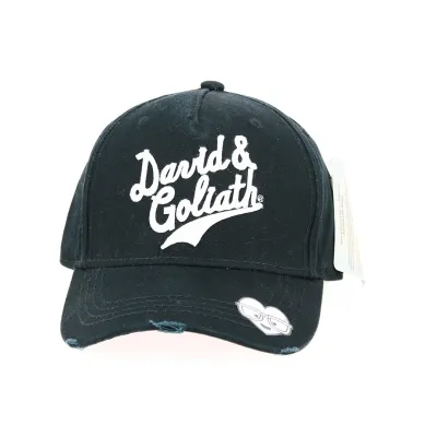 David and Goliath Cotton Black Baseball Cap - Traclet Reference: 12949 | Traclet Hat Shop