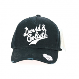 David and Goliath Cotton Black Baseball Cap - Traclet