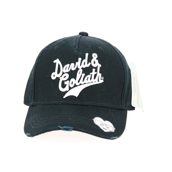 David and Goliath Cotton Black Baseball Cap - Traclet