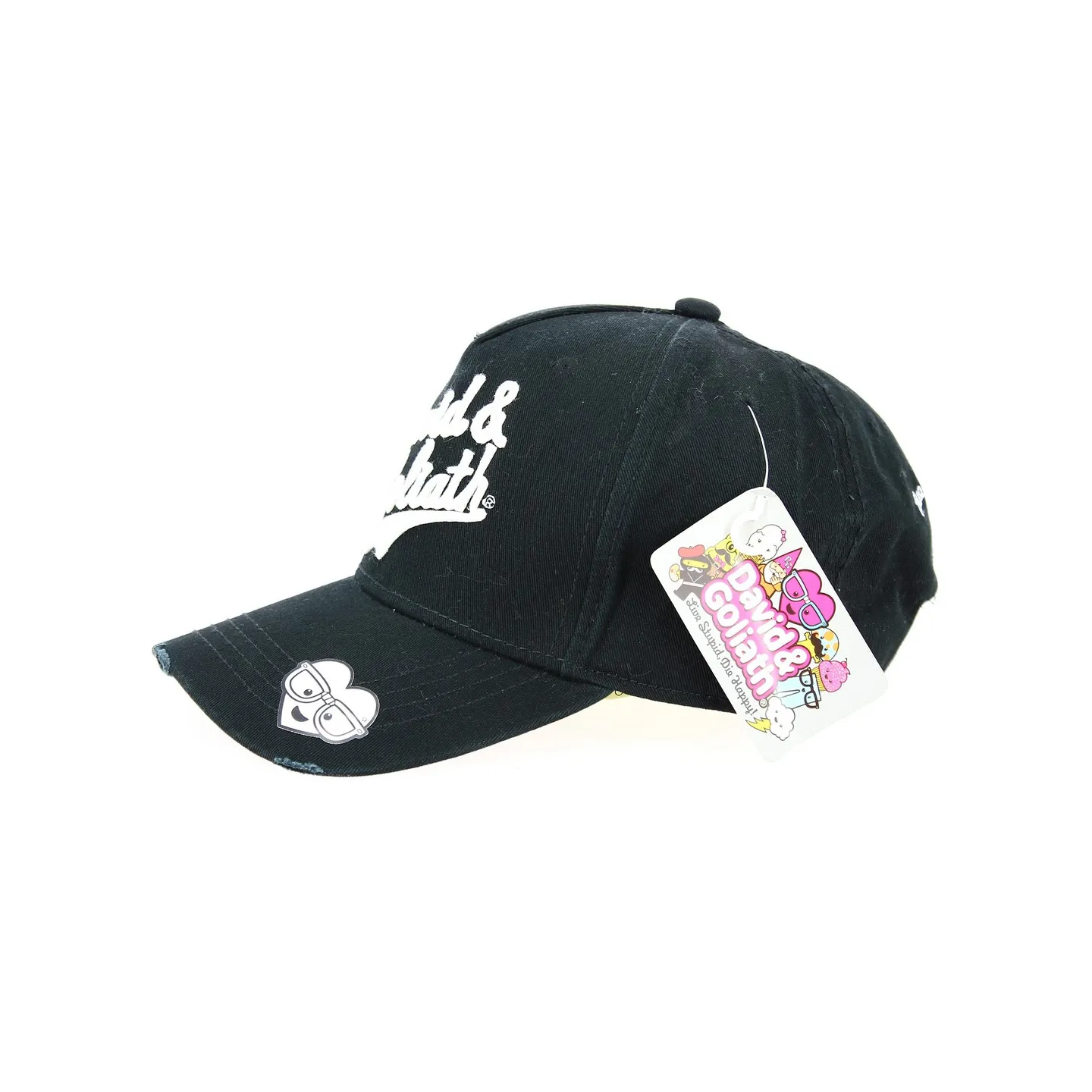 David and Goliath Cotton Black Baseball Cap - Traclet Reference: 12949 | Traclet Hat Shop