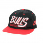 Bulls League NBA Flat Visor Cap Black & Red - New Era