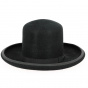 Black Fur Felt Brasaurilla Folklore Hat - Traclet