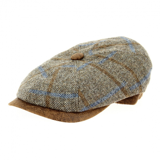 8 rib Fallon brown wool cap - Traclet