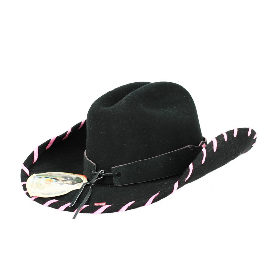 Chapeau Cowboy Hoedown Feutre Noir - Bullhide