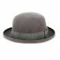 Foldable Brown Wool Felt Bowler Hat - Traclet