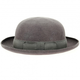 Foldable Melon Hat Brown Wool Felt - Traclet