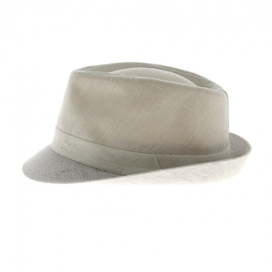 Chapeau Trilby Lin Blanc - Traclet