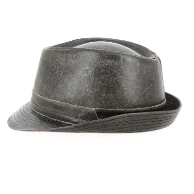 Chapeau Trilby Imitation Cuir Vieilli - Traclet Reference : 12971 | Chapellerie Traclet