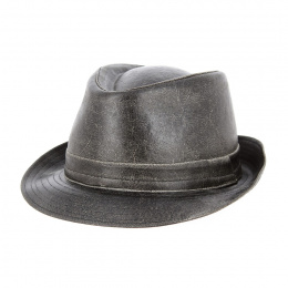Chapeau Trilby Imitation Cuir Vieilli - Traclet