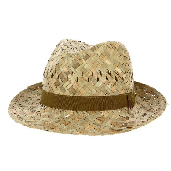Chapeau Fedora Urbino Paille Ruban Beige - Traclet Chapeau Fedora Urbino Paille Ruban Beige - Traclet
