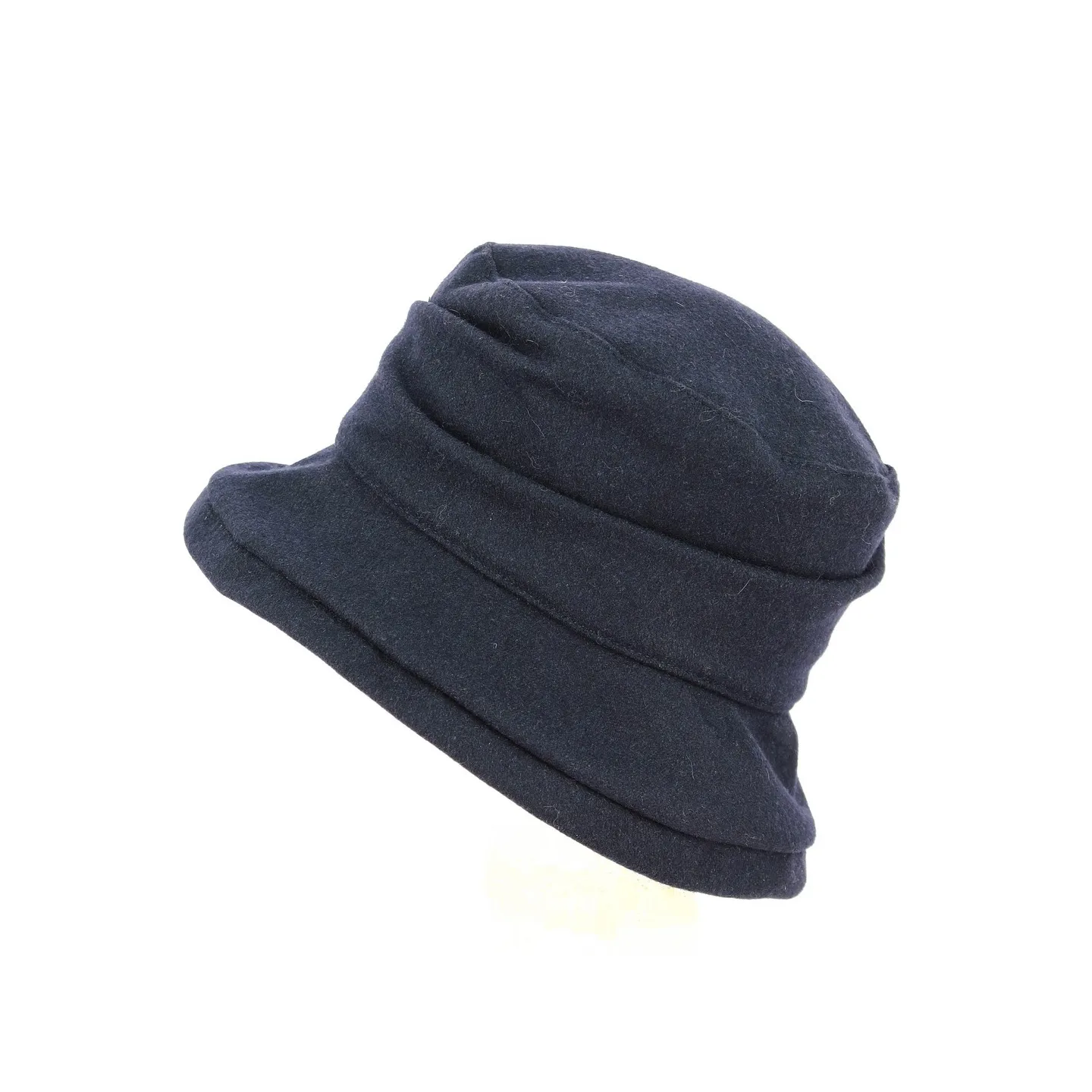Chapeau Cloche Colas Laine Bleu Navy - MtM Reference : 12975 | Chapellerie Traclet