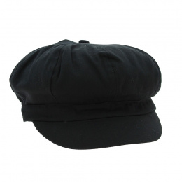Black gavroche cap 100% cotton