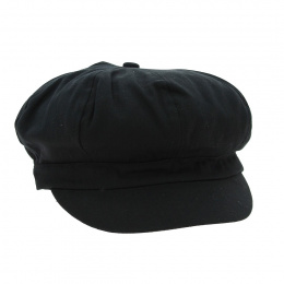Black newsboy cap 100% cotton