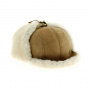 Leather cap with ear flaps