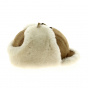 Leather cap with ear flaps