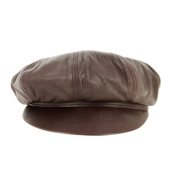 Genuine Leather Newsboy Cap - Traclet