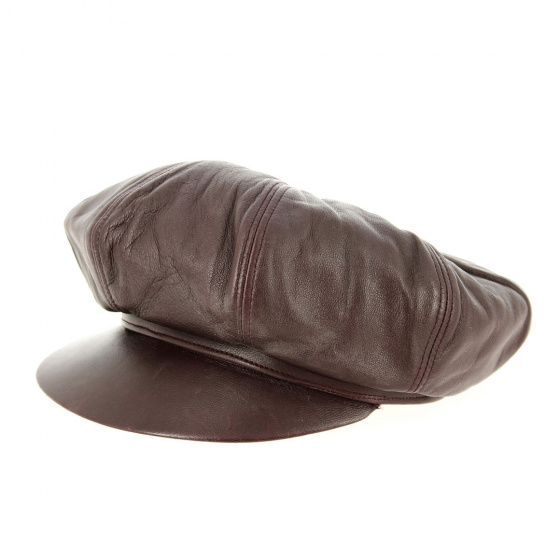 Genuine Leather Newsboy Cap - Traclet