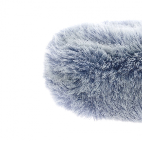 Blue Faux Fur Courchevel Beanie - Traclet
