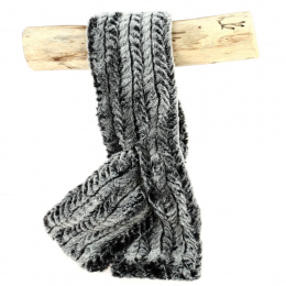 Chaponik Faux Fur Neck Warmer Grey - Traclet