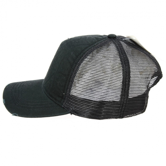 Casquette Trucker Rappern Destroy Noir - Atlantis