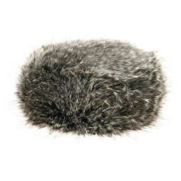 Courchevel Grey Faux Fur Beanie Hat - Traclet