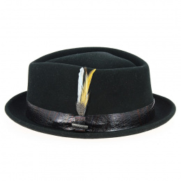 Porkpie Diamond Vitafelt Hat Black - Stetson