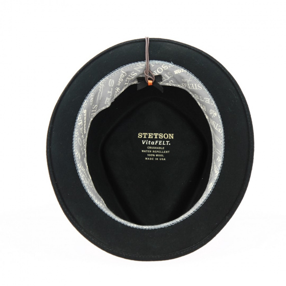 Black Vitafelt Diamond Porkpie Hat - Stetson