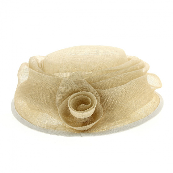 Chapeau de Cérémonie Aliska Fleur Paille - Traclet Chapeau de Cérémonie Aliska Fleur Paille - Traclet
