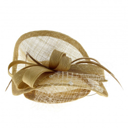 Beige Straw & Sisal Ceremonial Hat - Traclet