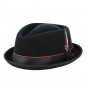 Porkpie Diamond Forza Black Wool & Cashmere Hat - Stetson