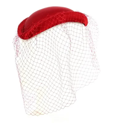Tambourin Veil Garance Red - Traclet Reference: 13079 | Chapellerie Traclet