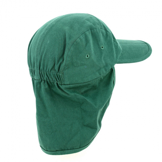 Casquette Saharienne Assouan Coton Vert Bouteille - Traclet Casquette Saharienne Assouan Coton Vert Bouteille - Traclet