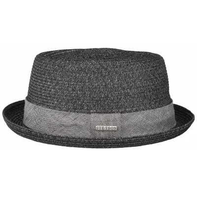 Robston Toyo Anthracite Porkpie Hat - Stetson
