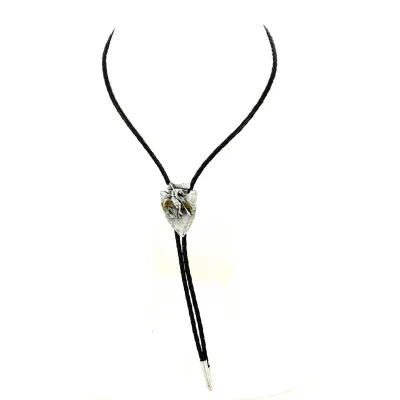 Bolo Tie Pointe de Flèche Cavalier Argenté Reference : 13150 | Chapellerie Traclet