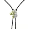 Bolo Tie Tête de Cheval Vert & Argent Reference : 13154 | Chapellerie Traclet