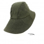 Olive Waxed Cotton Waterproof Bucket Hat - Traclet