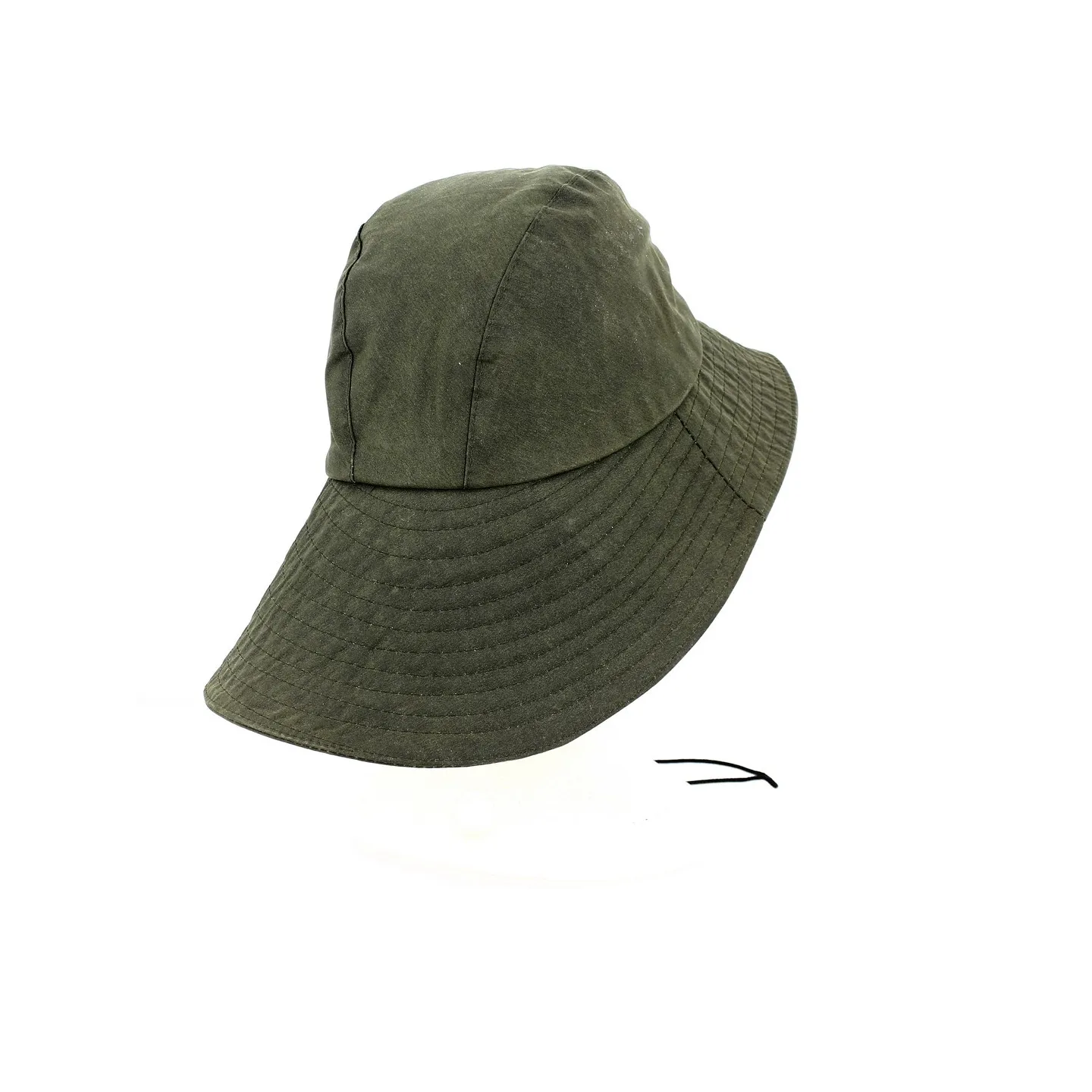 Bob Imperméable Coton Ciré Olive - Traclet Reference : 13140 | Chapellerie Traclet