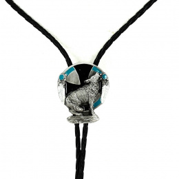 Howling Wolf Bolo Tie