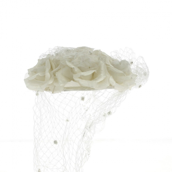 Accessoire de Tête Cérémonie Fleurs Blanches Accessoire de Tête Cérémonie Fleurs Blanches