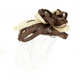 Beige & Brown Ceremony Head Accessory - Traclet