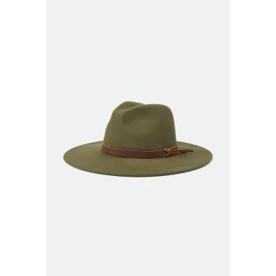 Chapeau Fedora Field Feutre Laine Olive - Brixton Reference : 13204 | Chapellerie Traclet