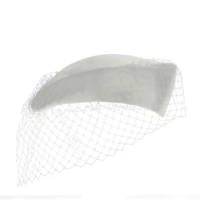 Elegant Ceremony or Cabaret White Hat Reference: 13201 | Traclet Millinery
