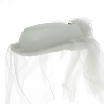 White Veil Mace Ceremony Hat - Traclet Reference: 13074 | Traclet Hat Shop