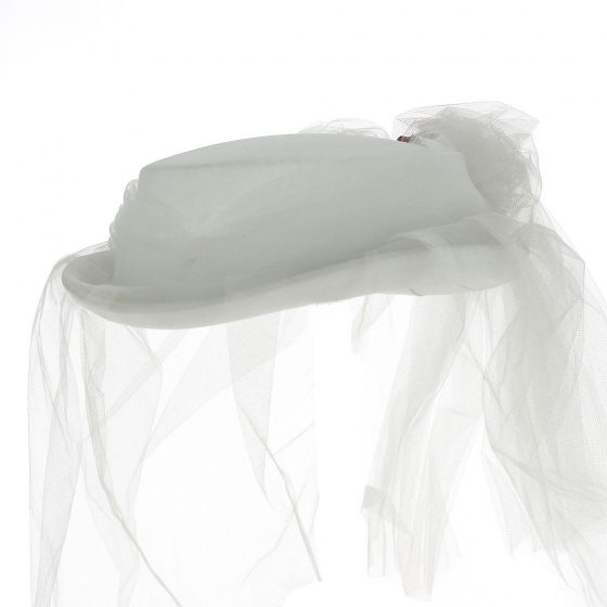 White Veil Mace Ceremony Hat - Traclet
