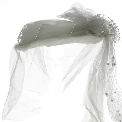 Simoni White Veil Ceremonial Hat - Traclet Reference: 13175 | Traclet Hat Shop